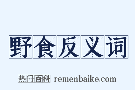 野食反义词是什么意思的图片